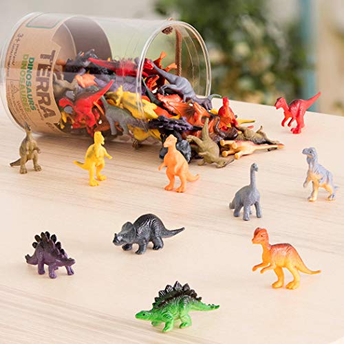 60-teiliges Dinosaurier Figuren Spielzeug Set ab 3 Jahren