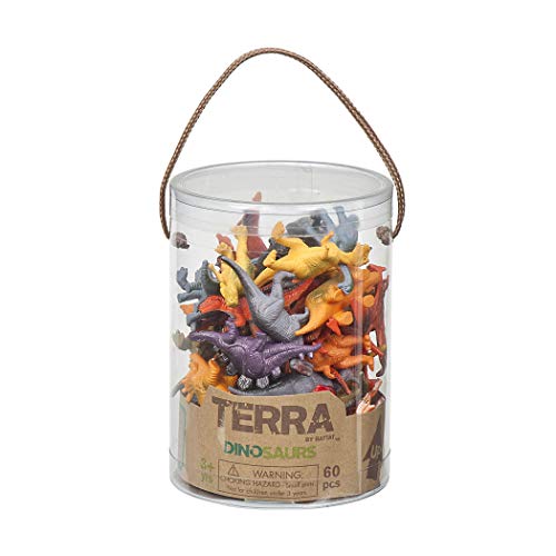 60-teiliges Dinosaurier Figuren Spielzeug Set ab 3 Jahren