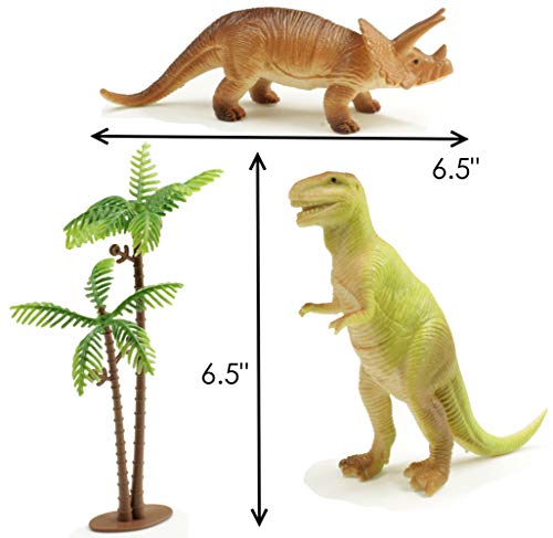 Dinosaur Figurines with Trees Set for Kids