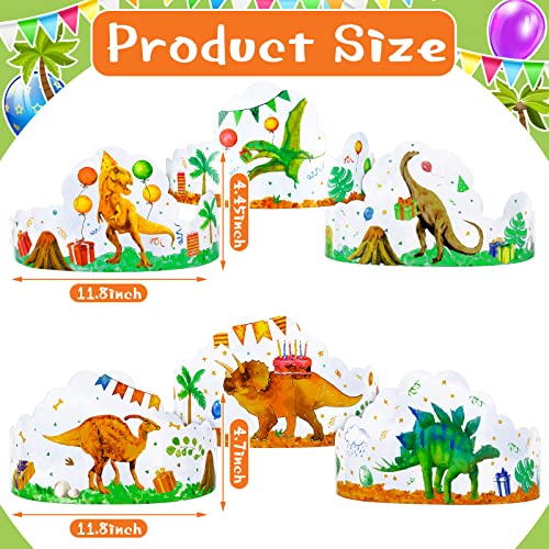 Dinosaur Party Hats - 30 Pack