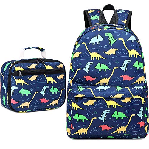 Dino-themed backpack and lunchbox set for kids