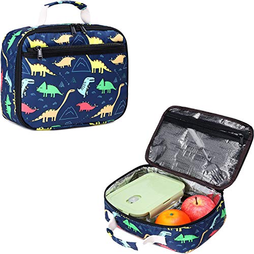 Dino-themed backpack and lunchbox set for kids