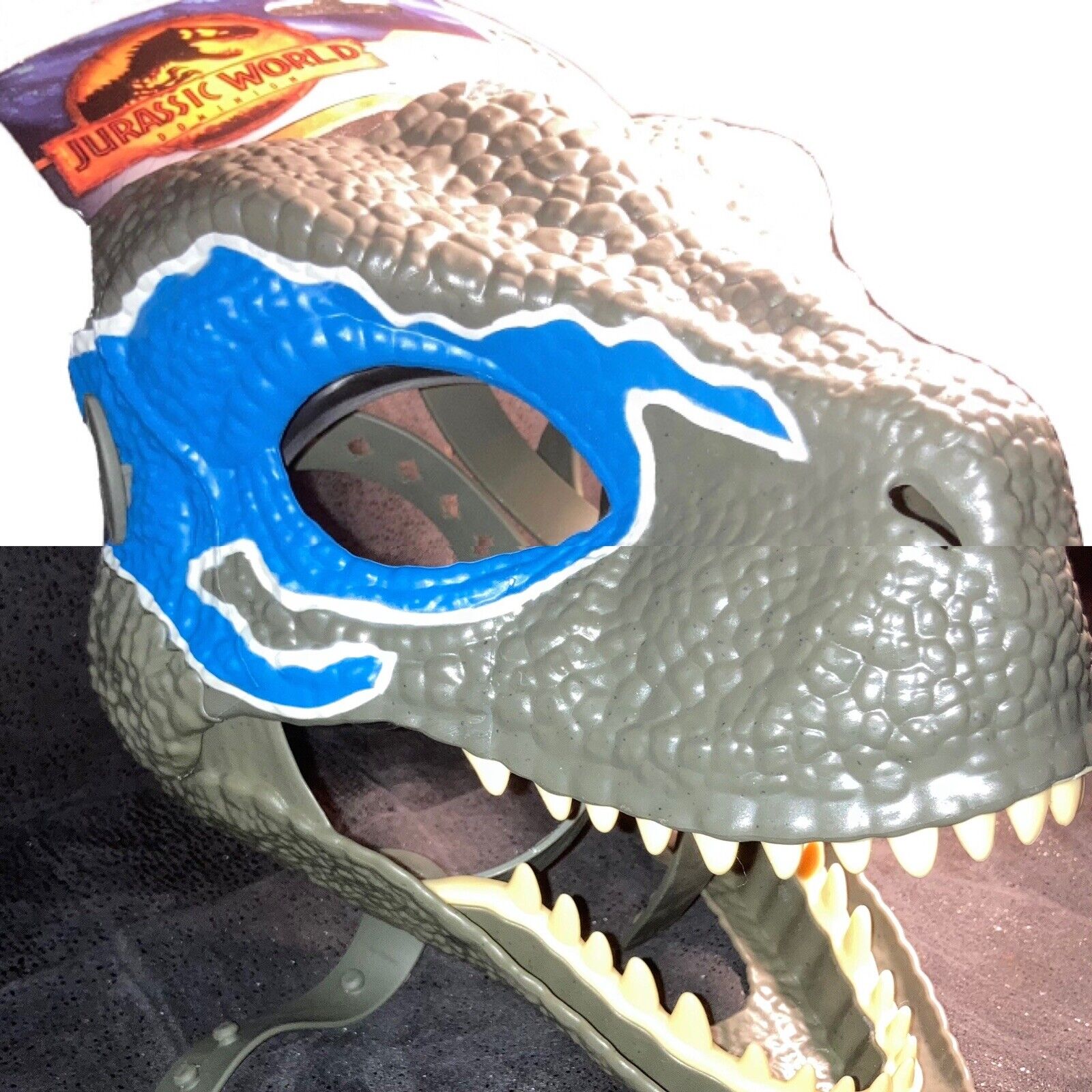 Mattel Jurassic World Velociraptor Blue Dino Mask