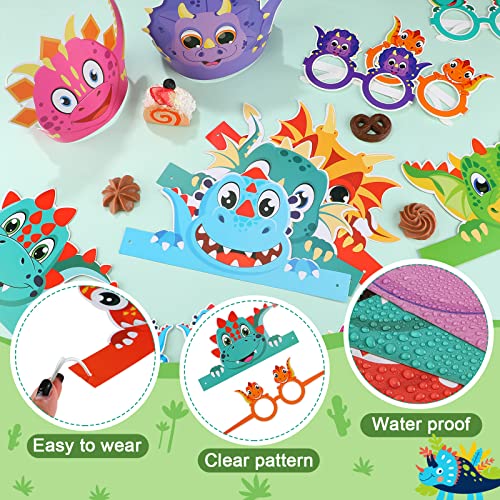 48 Pcs Dinosaur Party Hat & Glasses Set