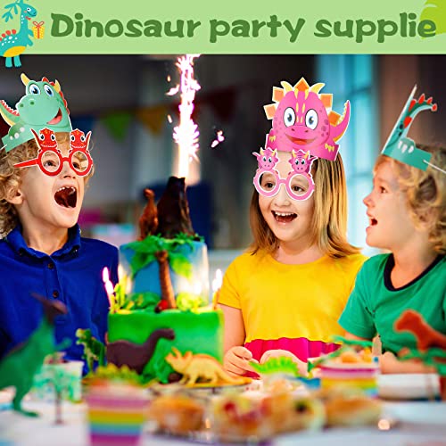 48 Pcs Dinosaur Party Hat & Glasses Set