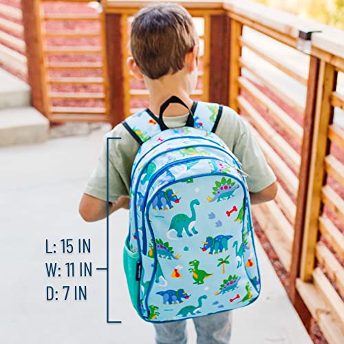 Dino-themed Children's Backpack with Padded Strap & Back