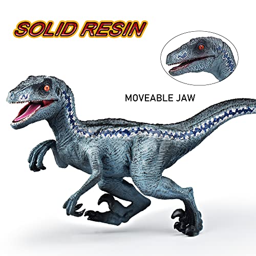 Large Blue Velociraptor Dinosaur Action Figures (2pcs)