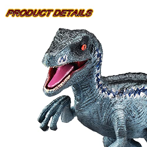 Large Blue Velociraptor Dinosaur Action Figures (2pcs)