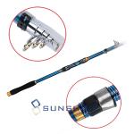 Carbon Fiber Telescopic Fishing Rod Sea 20-50LB Saltwater Portable Spinning Pole