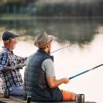 Telescopic Fishing Rod 1.6 M Fiberglass Fishing Poles Black & Wood Color