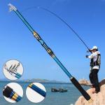 Heavy Duty Carbon Fiber Telescopic Fishing Rod Pole Sea Saltwater Freshwater