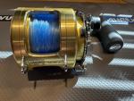 SHIMANO TIAGRA 20A, TWO SPEED LEVER DRAG REEL, USED SKU# T120A