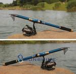 Carbon Fiber Telescopic Fishing Rod Sea 20-50LB Saltwater Portable Spinning Pole
