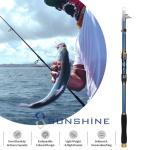 Carbon Fiber Telescopic Fishing Rod Sea 20-50LB Saltwater Portable Spinning Pole