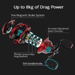 KastKing Spartacus II Baitcasting  Reels  7.2:1 Left-Handed 8 Ball Bearings