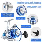 Tripquips Fishing Pole Combo 6.9ft 2Pcs Telescopic Rods Set Collapsible Spinning