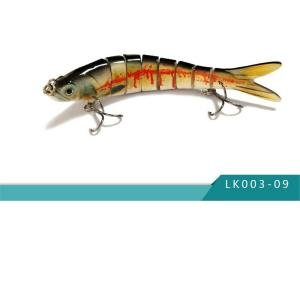  Fishing Lures 8-Segments Fish Bass Minnow Swimbait Tackle Hook Lure Crank Bait