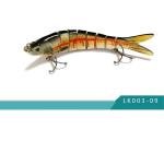  Fishing Lures 8-Segments Fish Bass Minnow Swimbait Tackle Hook Lure Crank Bait