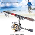 Portable Telescopic Fishing Rod, Spinning Fishing Poles, Travel Rod Heavy Duty