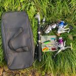 Tripquips Fishing Pole Combo 6.9ft 2Pcs Telescopic Rods Set Collapsible Spinning