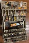 LARGE VINTAGE PLANO 8600 TACKLE BOX FULL OF Vintage LURES