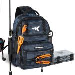 KastKing BaitSpace Fishing Sling Bag, Fishing Backpack with Rod & Beverage