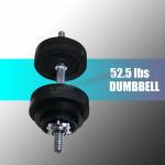 Full Metal 105lb Adjustable Dumbbells - 2 x 52.5 lbs Black Plated Dumbbells
