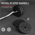 66lbs Weights Barbell Weight Set Curl Bar with Weights Weight Set for Home Gym
