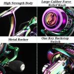 Fishing Reel, 14+1 Stainless Steel Ball Bearings, 5.0:1 High Speed Gear Ratio