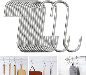 40 Heavy Duty Pack S Hooks Stainless Steel S Hooks for Hanging pots Pans Plants