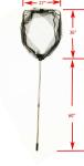 KUFA SPORTS Large Retractable Aluminum Landing Net Rubberized Mesh (FC7085)