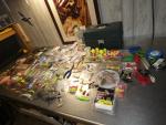 Fresh water tackle box lot of lures rigs tools fishing tackle flies bobbers gear