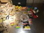 Fresh water tackle box lot of lures rigs tools fishing tackle flies bobbers gear