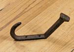 10 Rustic Coat Hooks Cast Iron Wall Mount Hat Hook Towel Railroad Spikes Bath 