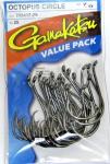 GAMAKATSU #208 OCTOPUS CIRCLE HOOKS Value Packs OFFSET ALL SIZES 8/0 through 8