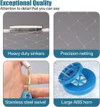 8FT Fishing Cast Net Bait Easy Throw Hand Cast Strong Nylon Mesh US New