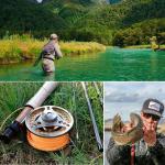 Fly Fishing Reel Large Arbor 2+1 BB with CNC-machined Aluminum Alloy Body