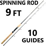 Fishing Pole Spinning Rod Carbon Fiber Portable Medium Fast Lightweight 7f 8f 9f