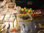 Fresh water tackle box lot of lures rigs tools fishing tackle flies bobbers gear