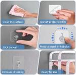 1~100Pack Self-Adhesive Wall Hooks – Seamless Punch-Free Nail Screw Stickers