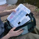 Carrying Bag Fishing Tackle Bags Soft-Sided W/ 2 Medium Lure Boxes Polyester New