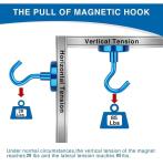 6 Pack 85LB Magnetic Hooks, Strong Cabin Ship Essentials Hook Heavy Duty Refrige