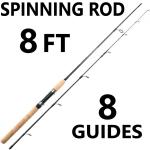 Fishing Pole Spinning Rod Carbon Fiber Portable Medium Fast Lightweight 7f 8f 9f