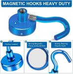 6 Pack 85LB Magnetic Hooks, Strong Cabin Ship Essentials Hook Heavy Duty Refrige