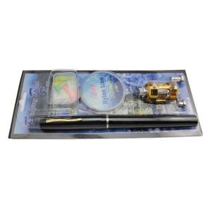 Mini Fishing Pole Reel Combo Set Portable Pocket Telescopic Pen Fishing Rod Kit
