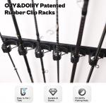 Wall Mount Fishing Rod Holders,Vertical Fishing Pole Storage Rack for Garage