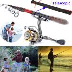Professional Carbon Fiber Telescopic Fishing Rod Travel Spinning Rod Pole 2.1m