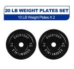 10 Lb Olympic Bar Weights - Bumper Pair-  Black - NEW