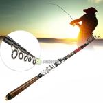 HEAVY DUTY CARBON FIBER TELESCOPIC FISHING ROD POLE PORTABLE SPINNING POLE