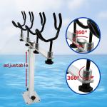 Fishing Aluminum Sure Grip Rod Pod Pole Holder Boat Steel PVC Coated Steel Wire